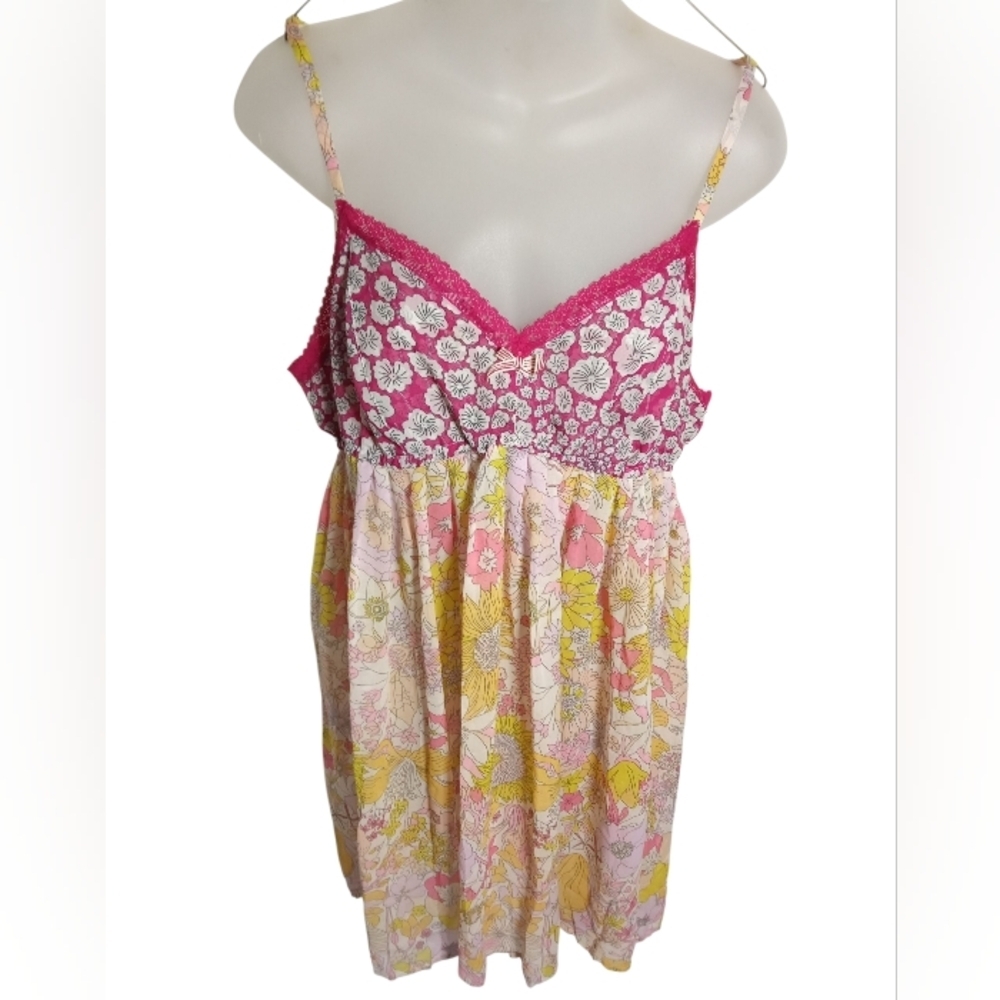 Liberty of London Pink Floral Chemise with Yellow & Cream Skirt